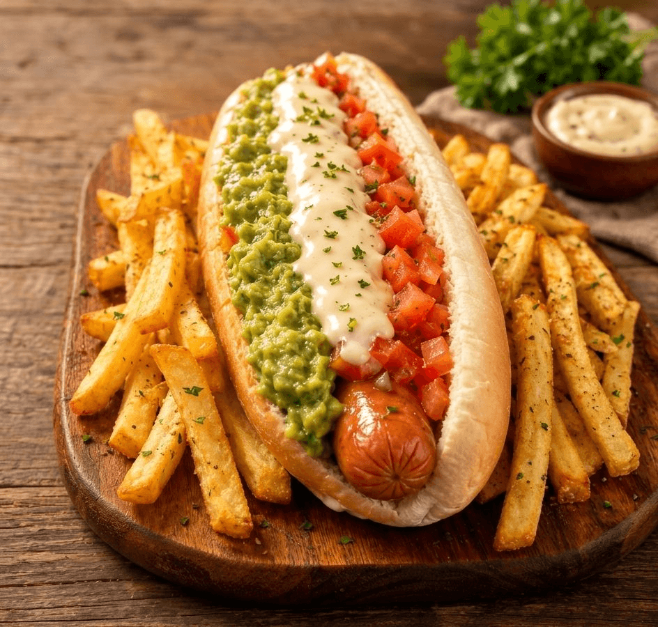 Completo Italiano Casero con Papas Fritas